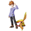 Officiële Pokemon PPP Figure - Gary (blue) & Pidgeot 15cm